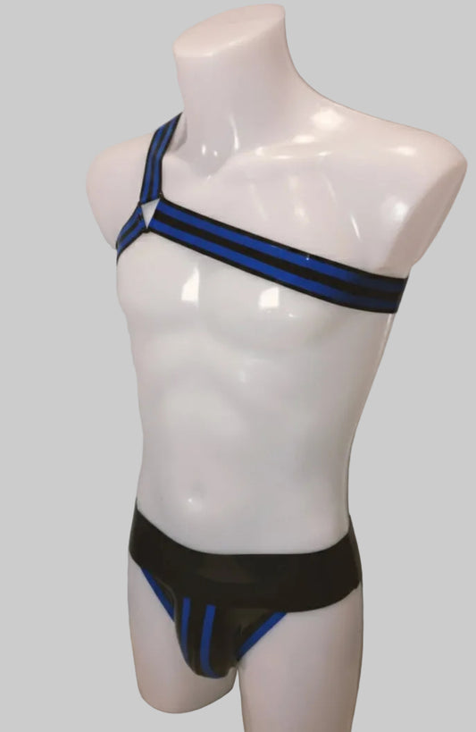 A Dual Band - Y Shape Single Arm Harness - BLUE
