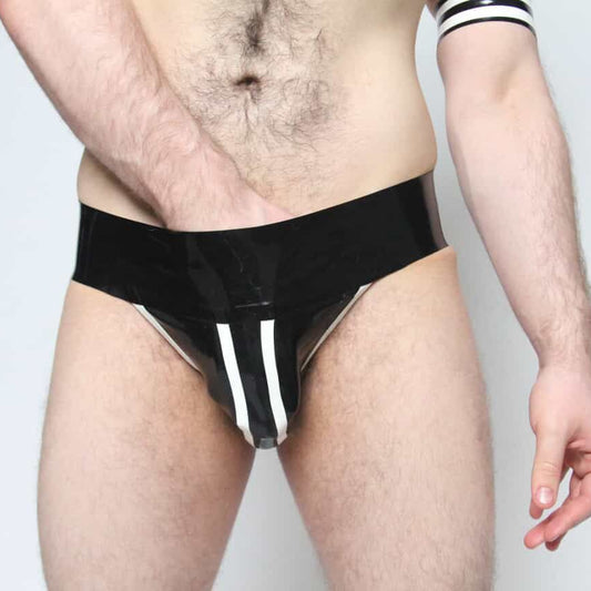 Bold Wide Band Latex Jock - Black