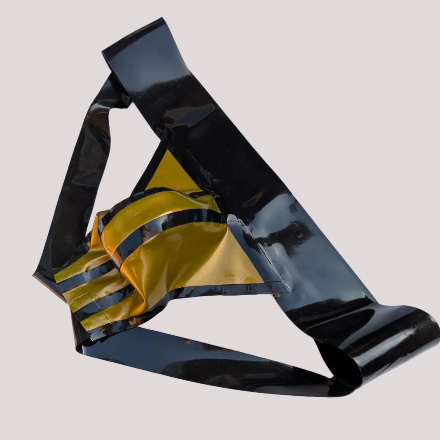 Bold Wide Band Latex Jock - Solid Gold