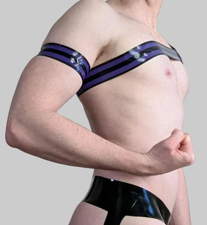 A Dual Band - Y Shape Single Arm Harness - Purple