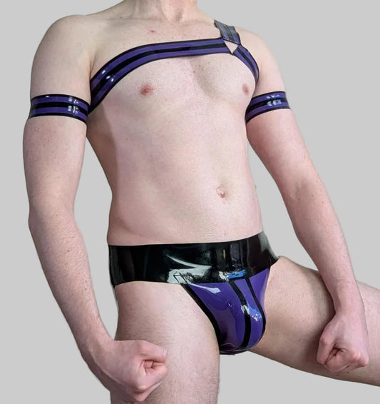 Bold Wide Band Latex Jock - Solid Purple