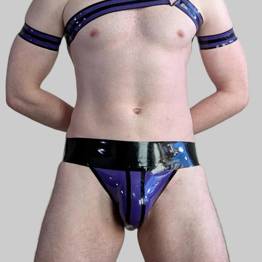 Bold Wide Band Latex Jock - Solid Purple