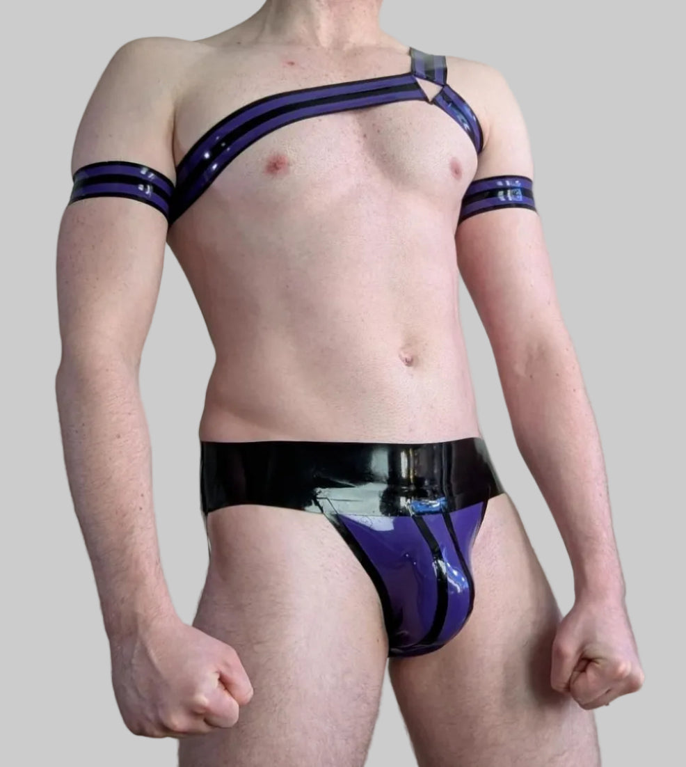A Dual Band - Y Shape Single Arm Harness - Purple