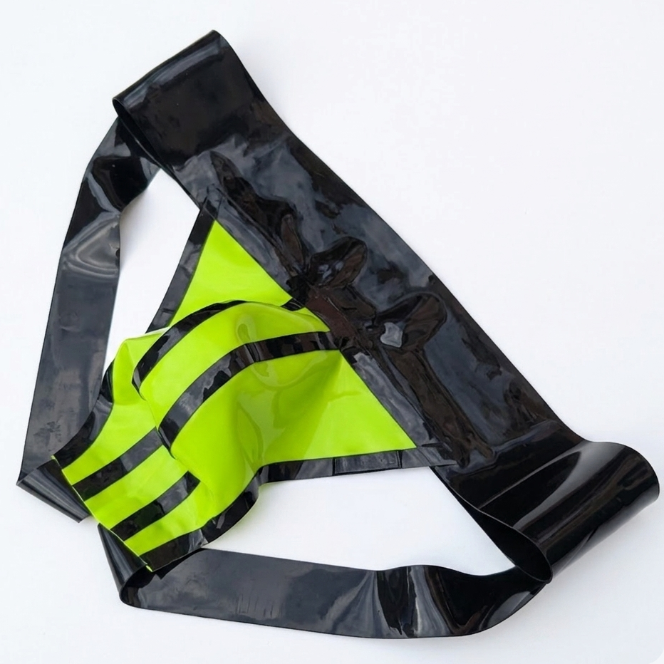 Bold Wide Band Latex Jock - Solid Lime Green