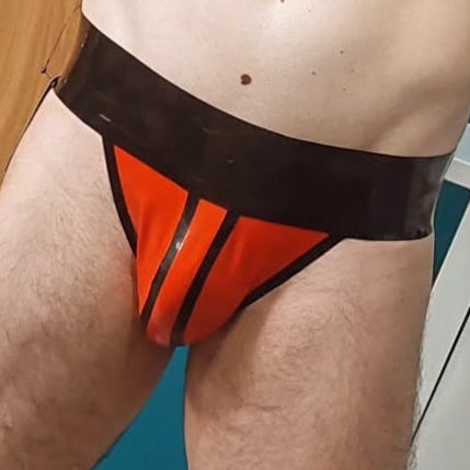 Bold Wide Band Latex Jock - Solid Red