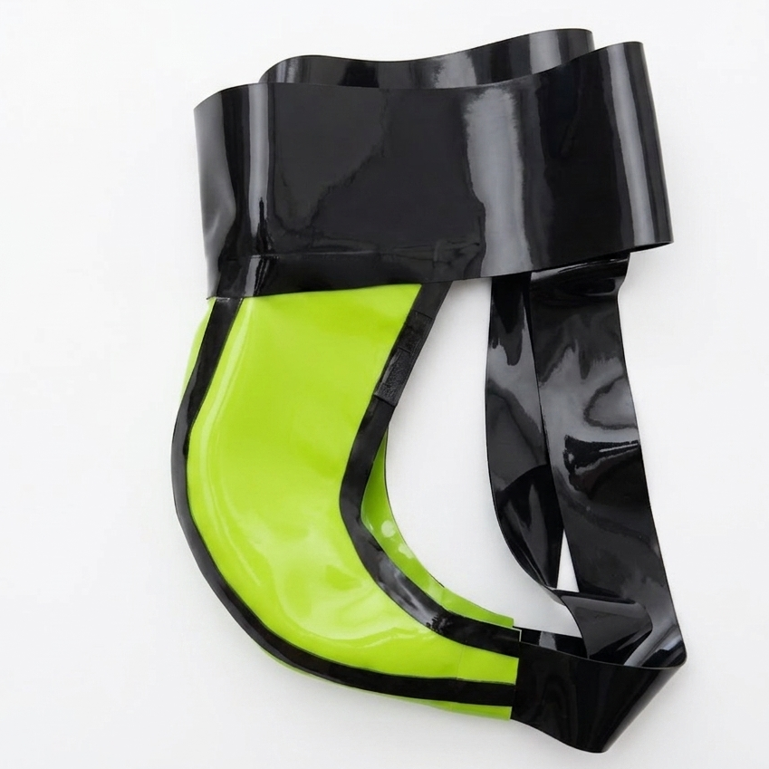 Bold Wide Band Latex Jock - Solid Lime Green