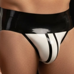 Bold Wide Band Latex Jock - White