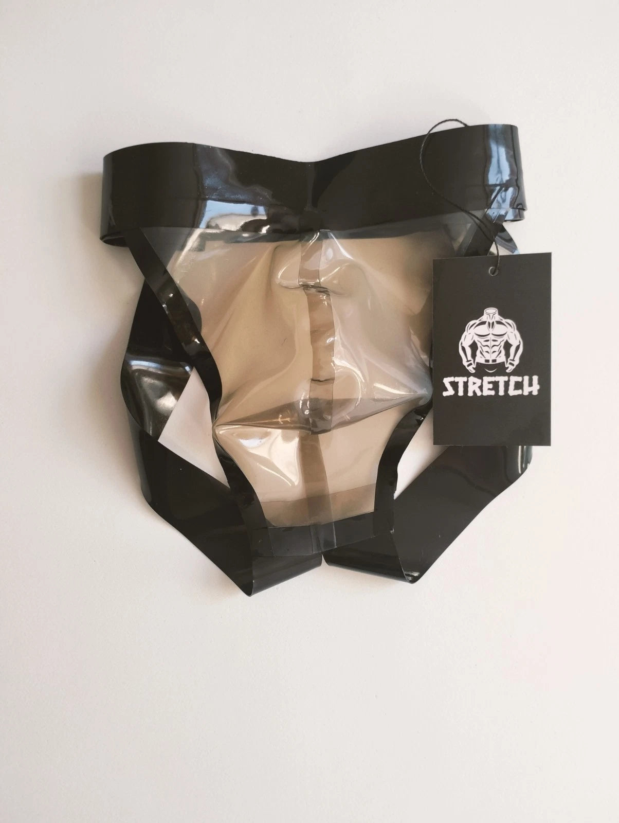 Classic Latex Jock - Clear Grey