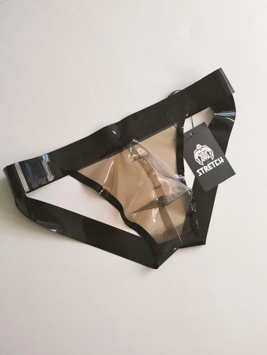 Classic Latex Jock - Clear Grey