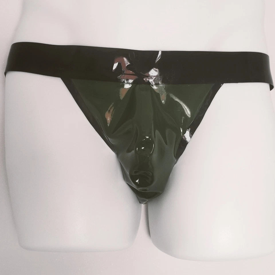 Classic Latex Jock - Green Army